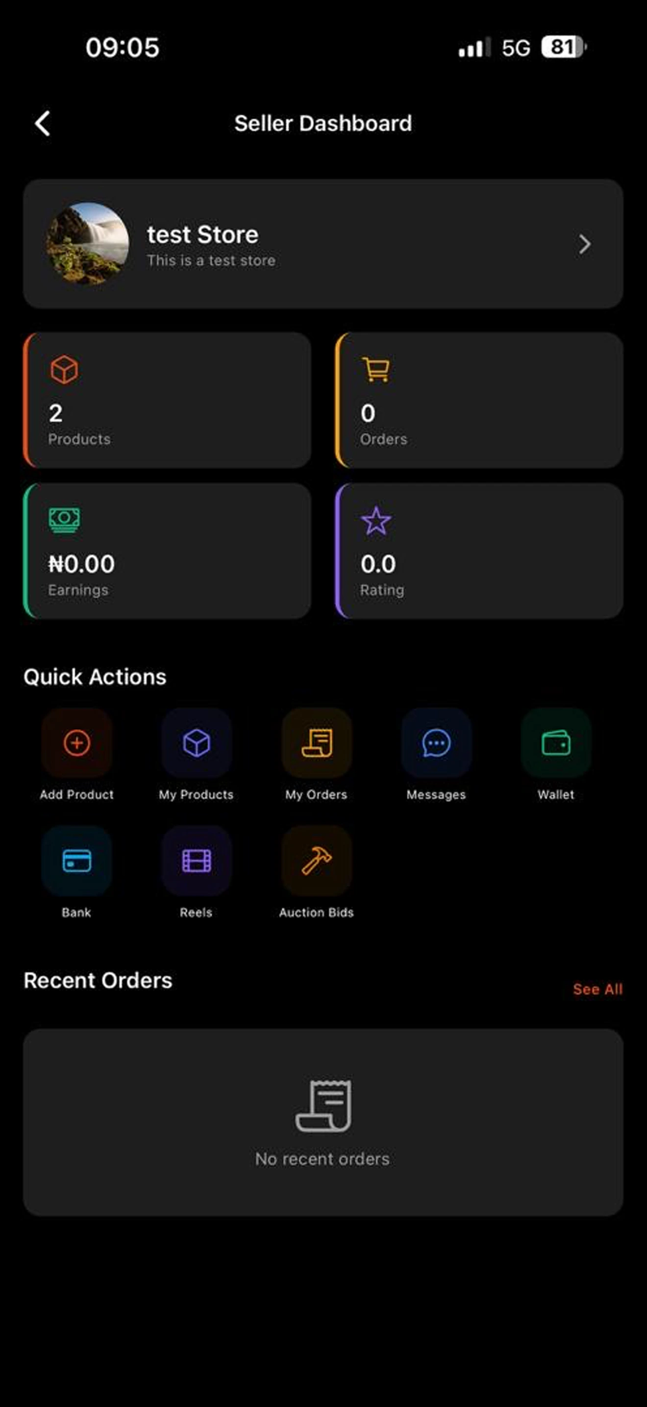Seller Dashboard